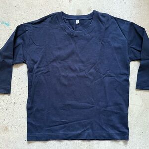 NWOT Muji Navy 3/4 Sleeve Kids Tee size 8-9